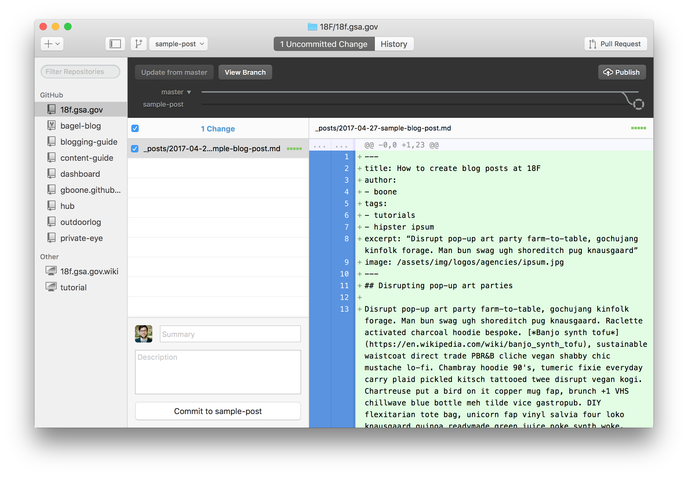 GitHub Desktop with